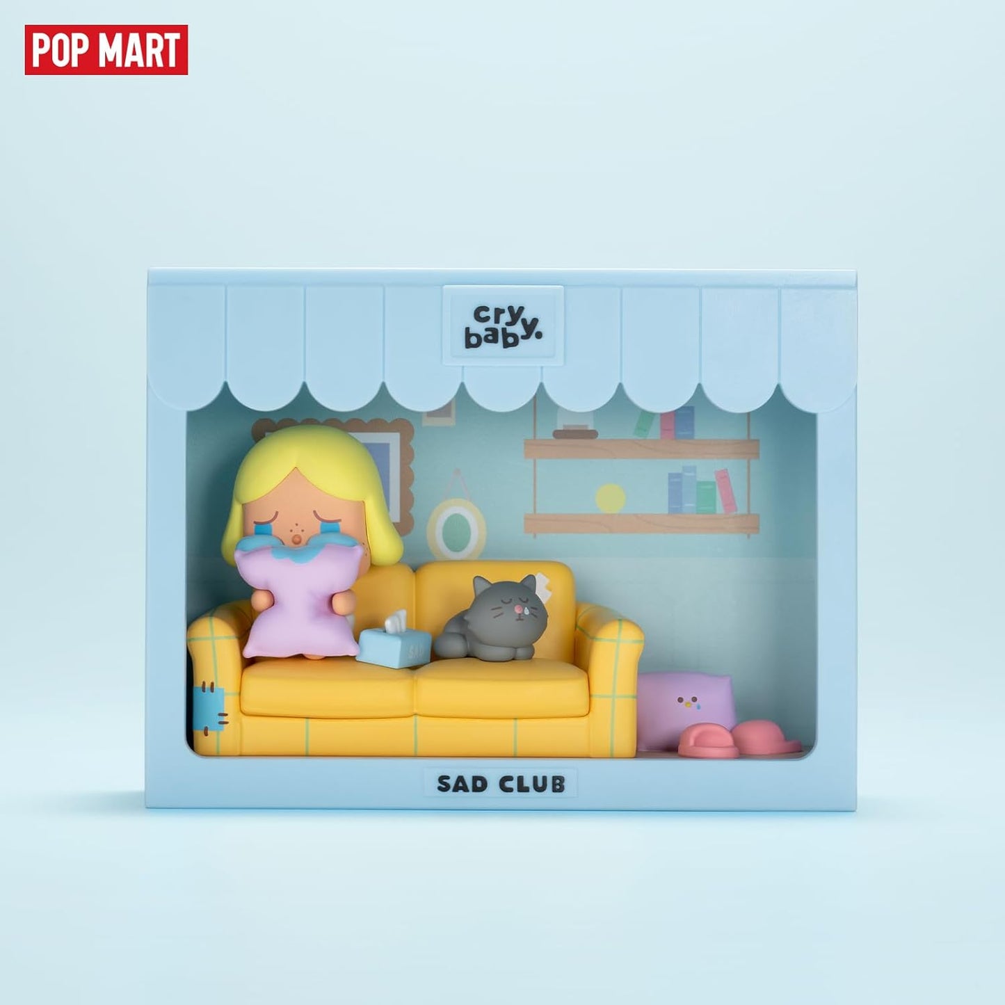 CRYBABY Sad Club Series Scene Sets Blind Box Figures, Random Design Mystery Toys for Modern Home Decorations Indoor, Collectible Toy Set for Desk Accessories, Single Box