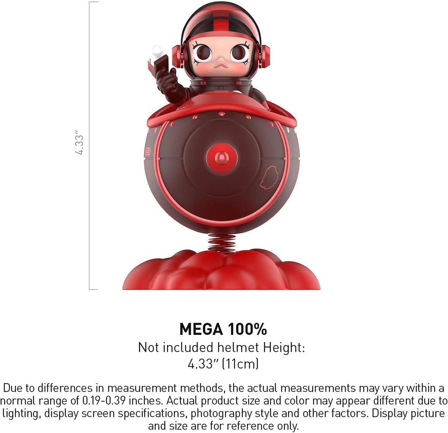 SPACE MOLLY 100% Blooming-Rose Collection Figurine, 4.33 Inch Height, Toys for Modern Home Décor, Collectible Art Toy