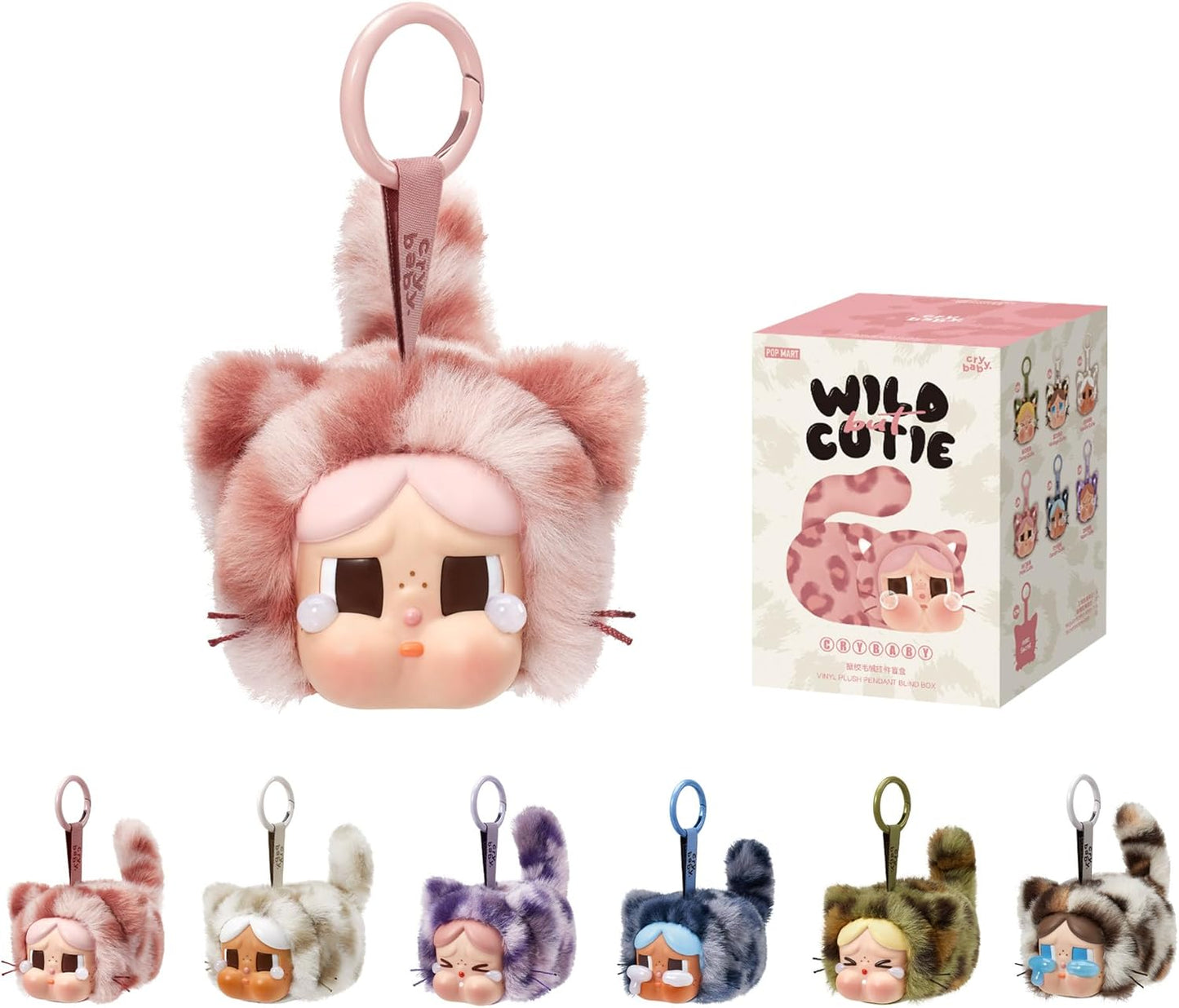 CRYBABY Wild but Cutie Series - Vinyl Plush Pendant Blind Box, Random Design Action Figures Collectible Toys Decorations, Holiday Birthday Gifts for Girls and Boys, Single Box
