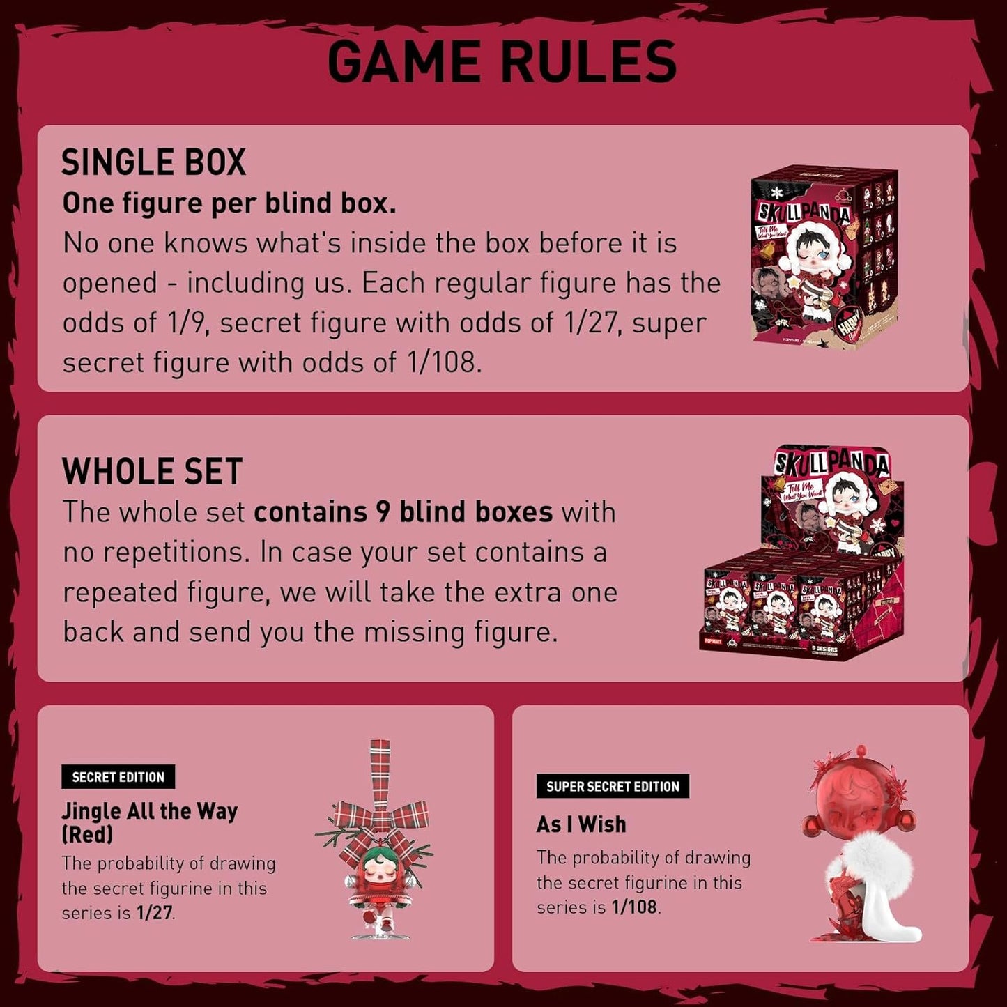 SKULLPANDA Wishing Time Series Blind Box Figures