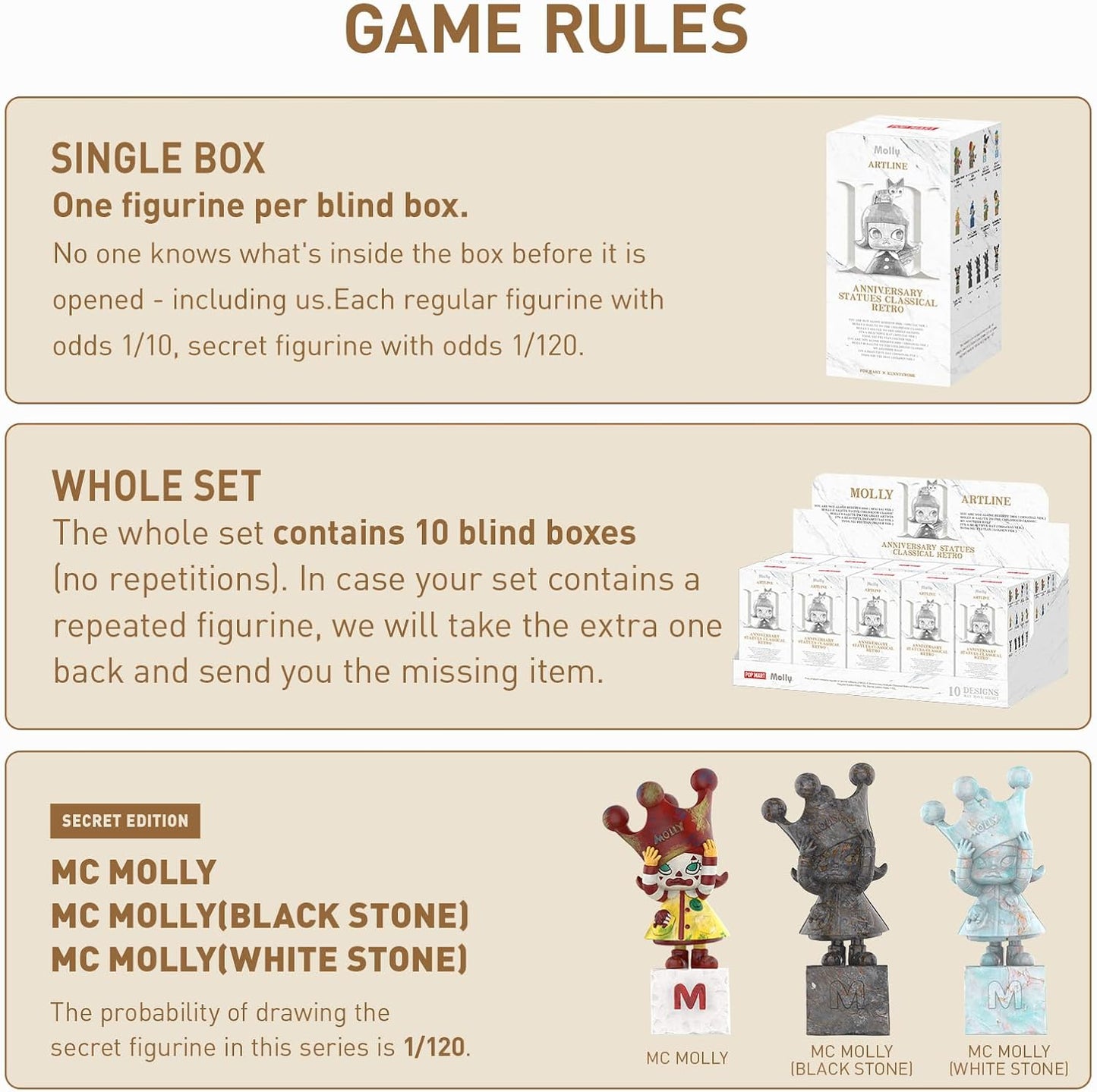 Molly Anniversary Statues Classical Retro 2 Series Figures