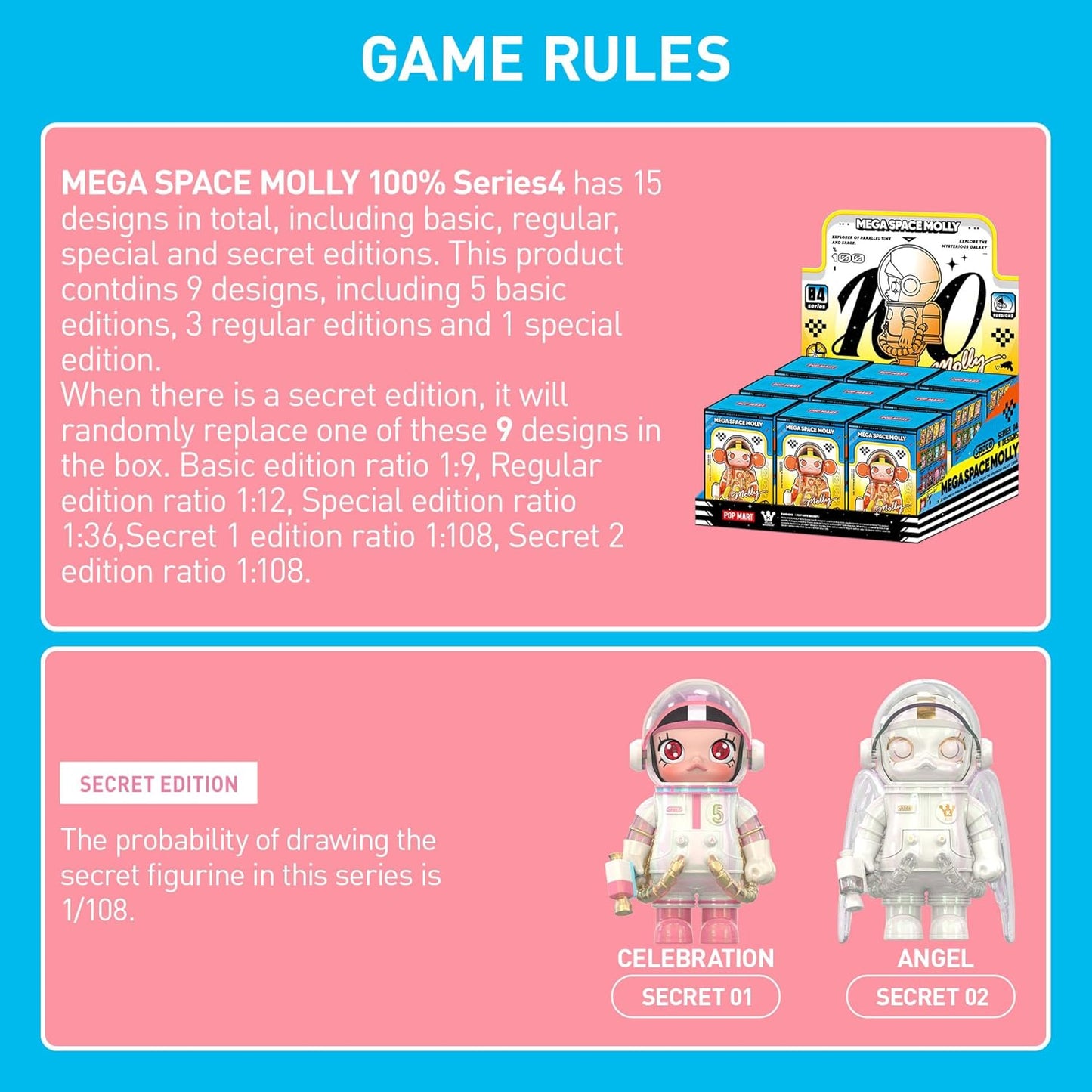 SPACE MOLLY 100% Series4 Blind Box Figures